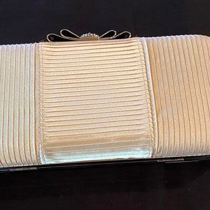 Cream Satin Clutch